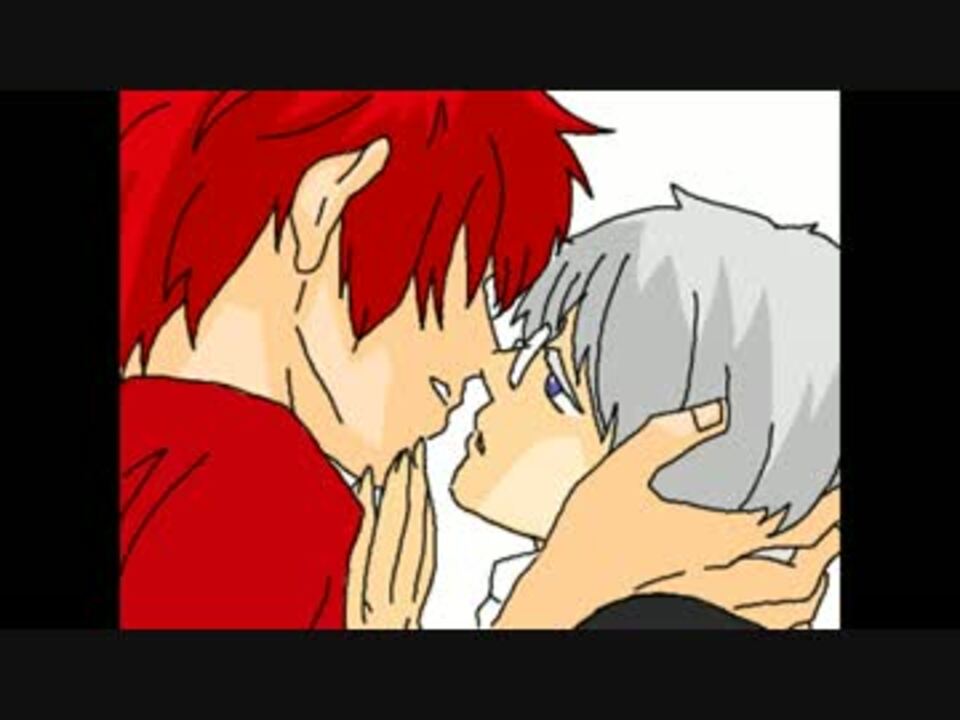 腐向け 卓郎とひろしでキス唾 手描きトレス ニコニコ動画