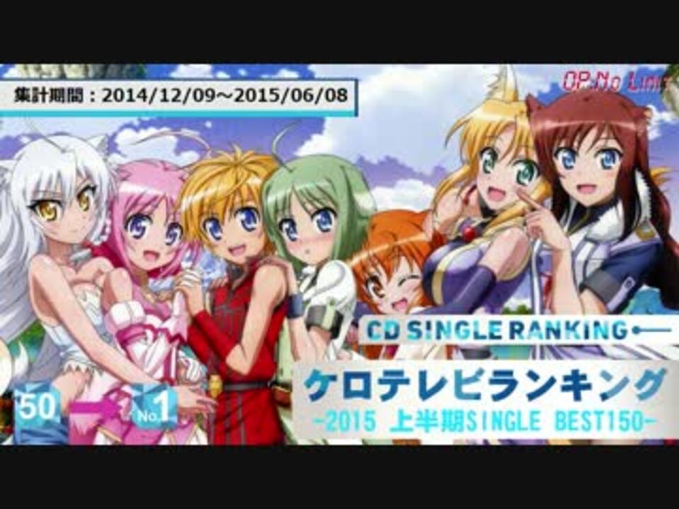 上半期アニソンランキング 15 Single Best 150 ケロテレビ 1 50 ニコニコ動画