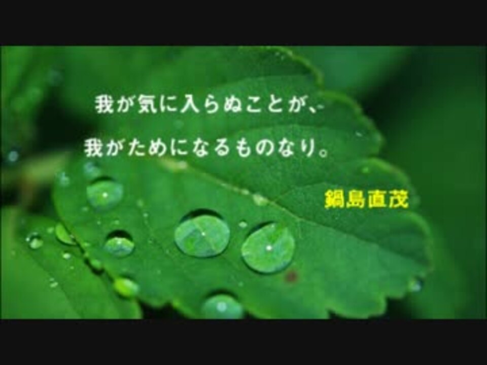 植野瞬 旅行ライターが世界で出会った名言 鍋島直茂 ニコニコ動画