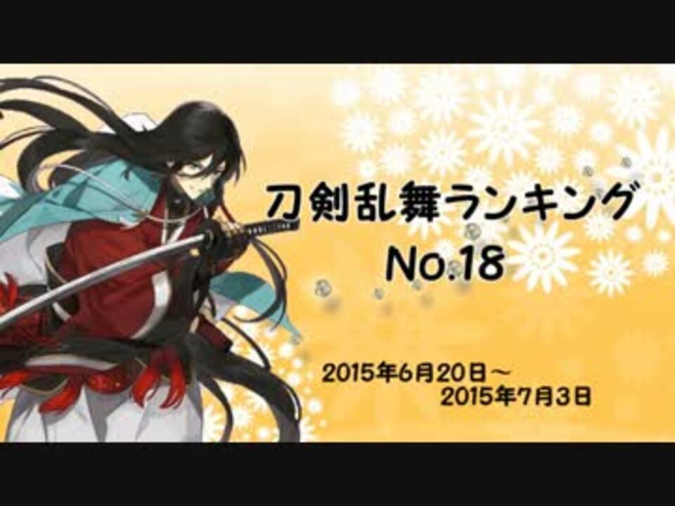 刀剣乱舞ランキング 18 ニコニコ動画