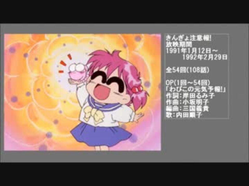 90年代アニメ主題歌集 きんぎょ注意報 ニコニコ動画