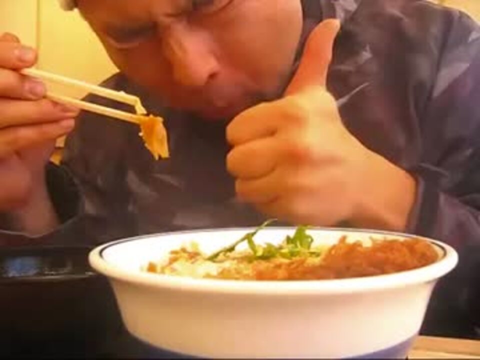 珍獣がカツ丼を食べてる貴重映像 ニコニコ動画