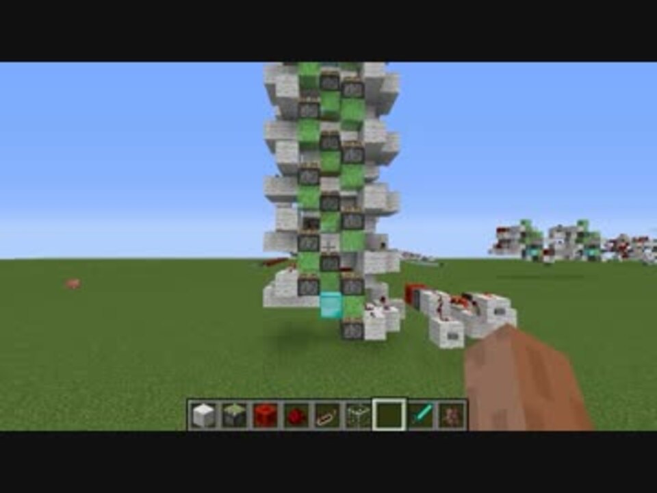 Minecraft 床ブロックが最速で上昇するスライムブロックエレベーター ニコニコ動画