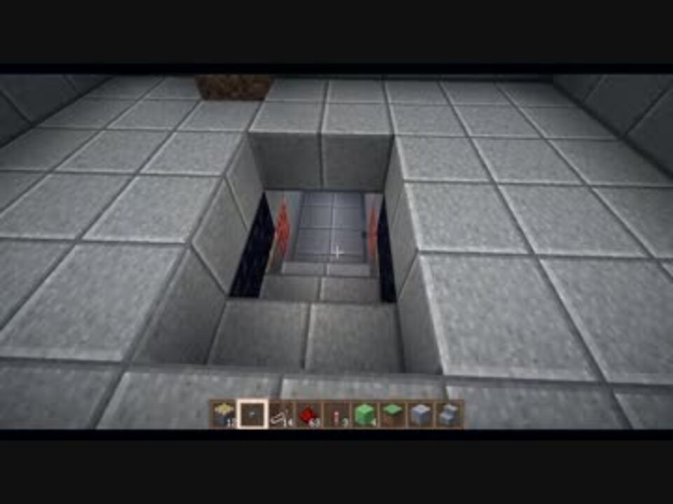 Minecraft 2列3段地面降下型隠し階段 1 8 ニコニコ動画