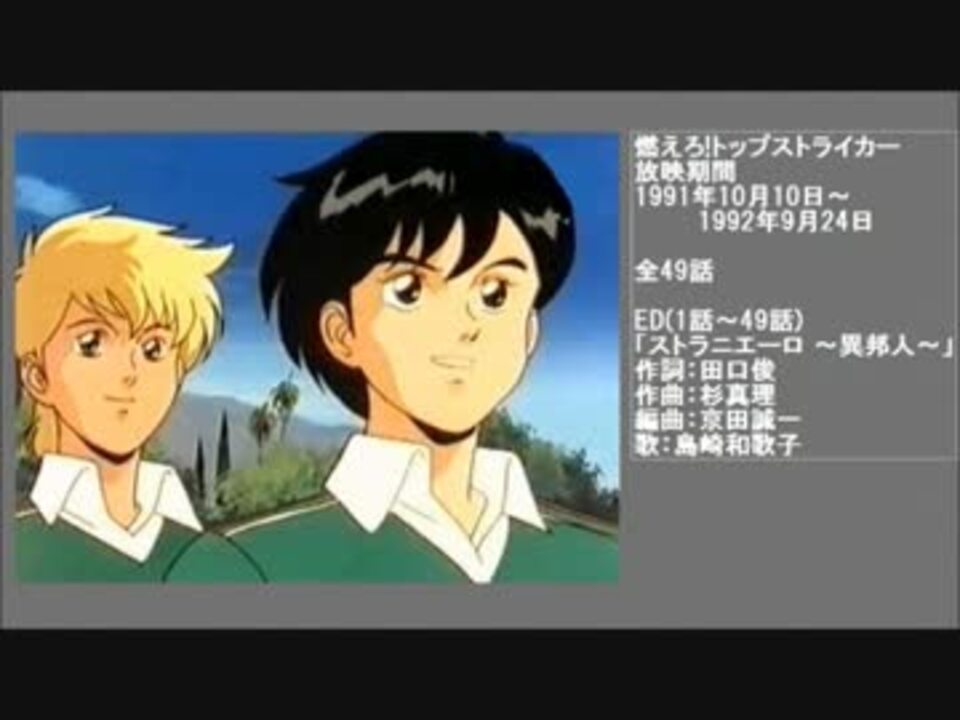 90年代アニメ主題歌集 燃えろ トップストライカー ニコニコ動画