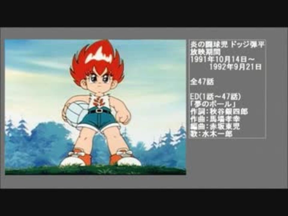 90年代アニメ主題歌集 炎の闘球児ドッジ弾平 - ニコニコ動画