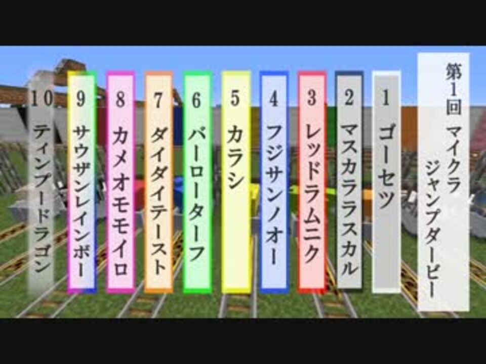 Minecraft マイクラジャンプダービー 後半 競馬風トロッコレース2 ニコニコ動画