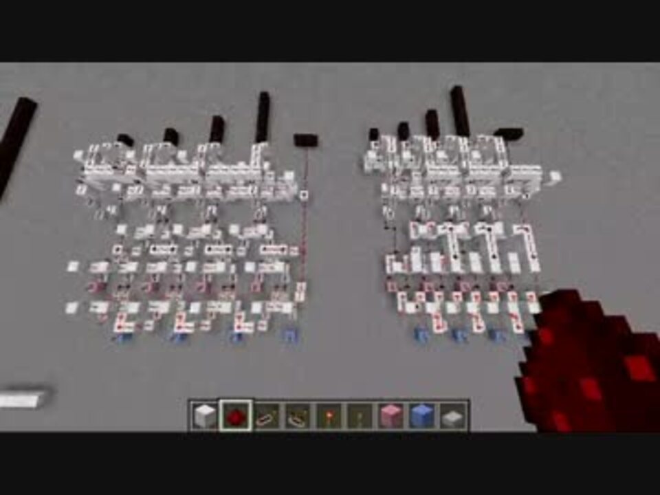 Minecraft 電卓の作り方 その2 引き算編 ニコニコ動画