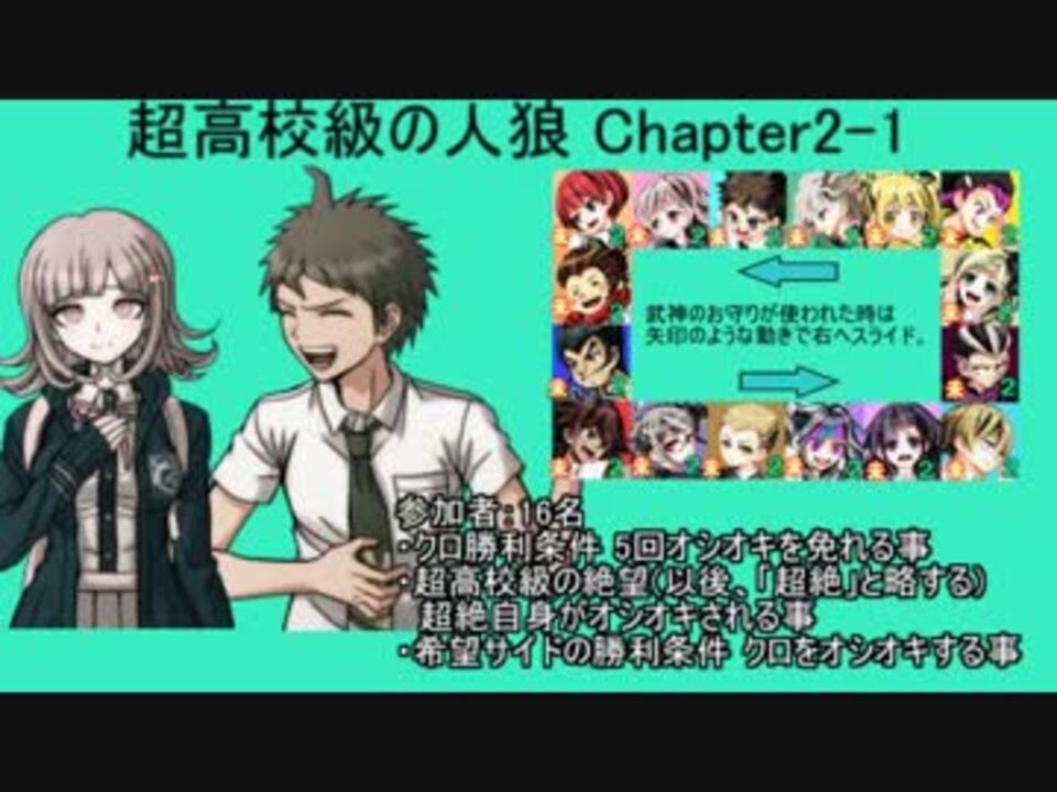 超高校級の人狼 Maniax Chapter2 1 ダンガンロンパ人狼 ニコニコ動画