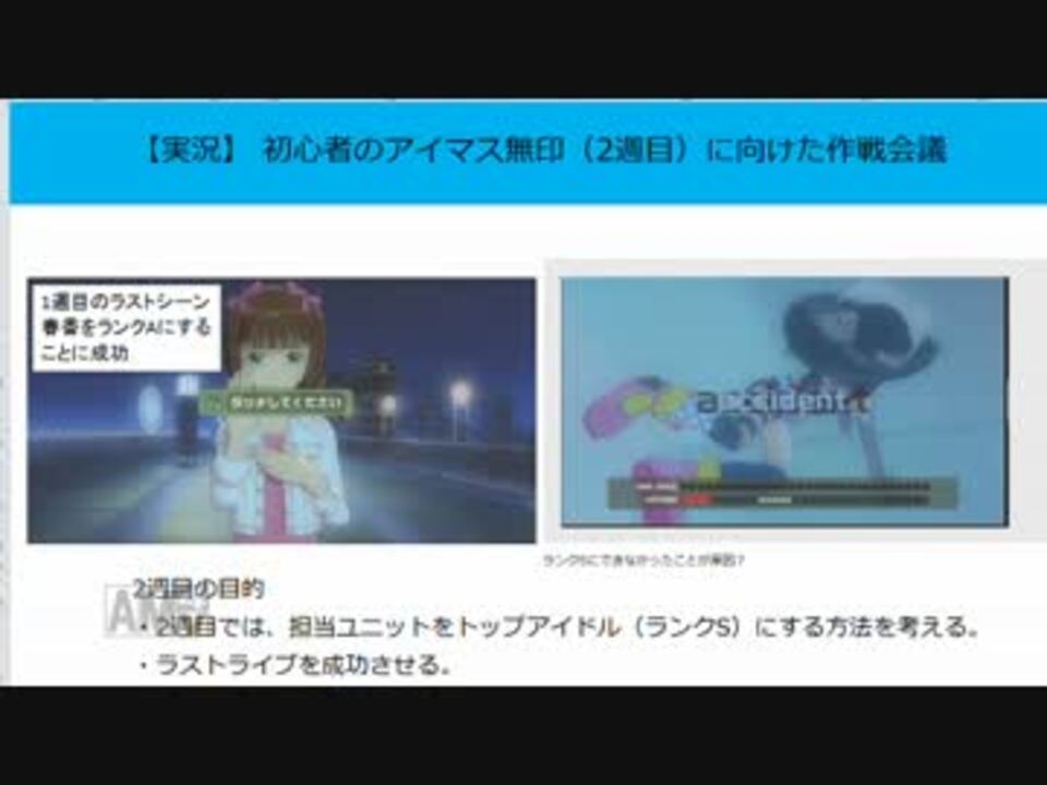 実況 初心者のアイマス無印 2週目 Part0 プロデュース方針会議 ニコニコ動画