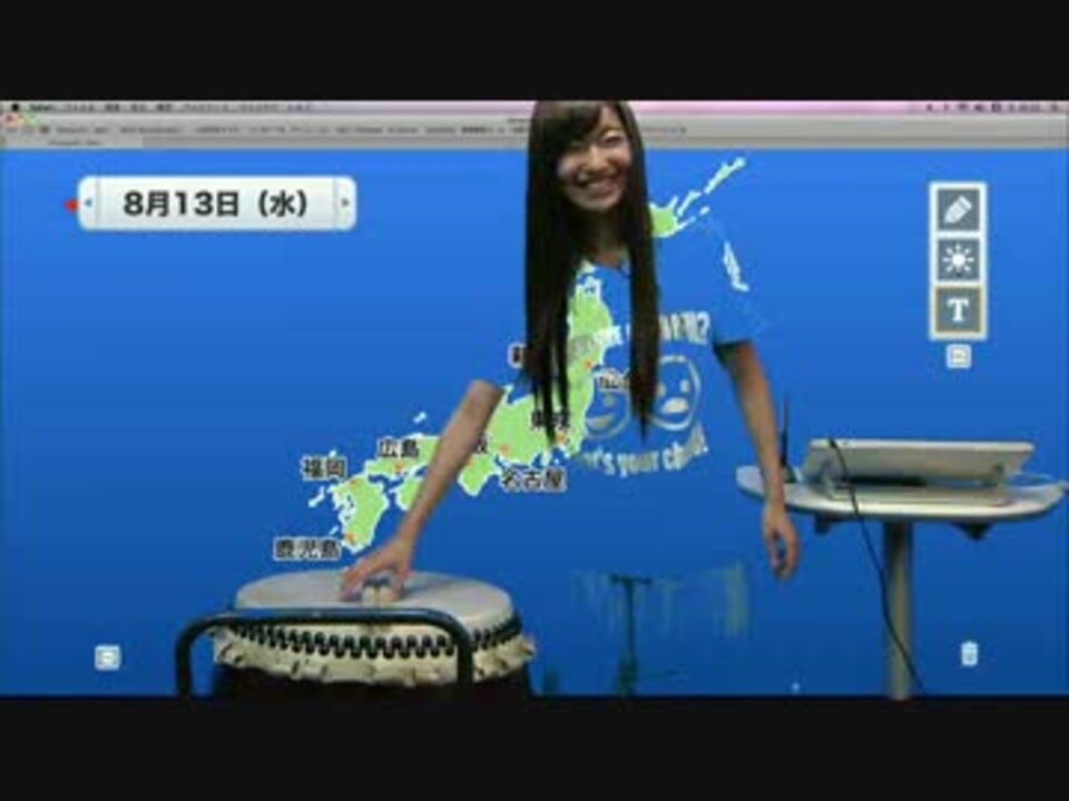 ニコニコウェザーニュース 江川清音 14 08 13 ニコニコ動画