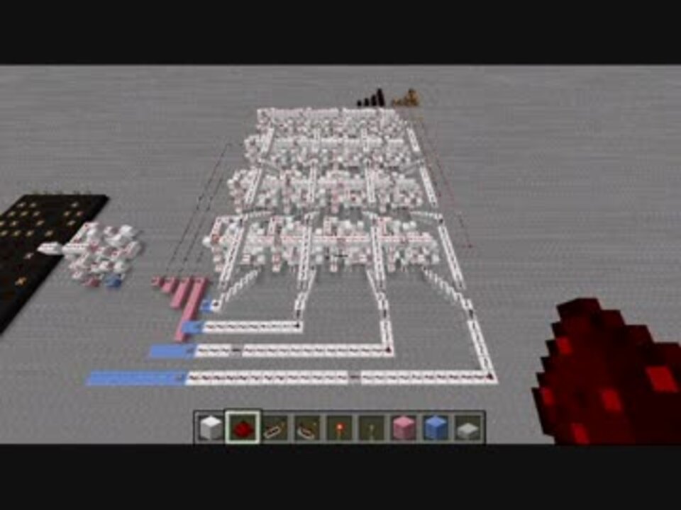 Minecraft 電卓の作り方 その4 割り算編 後半 ニコニコ動画