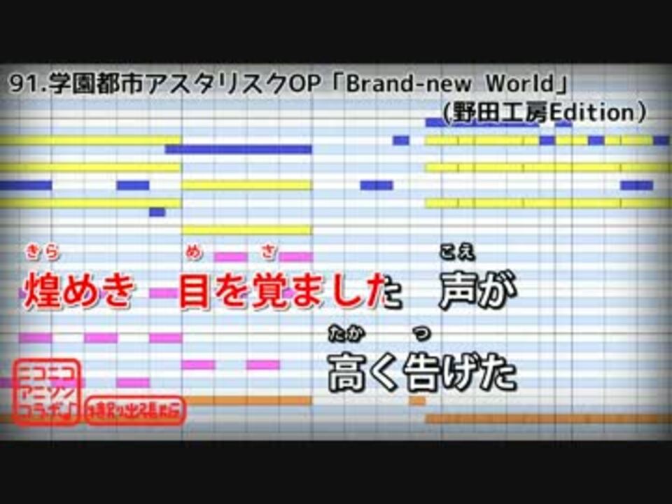 カラオケ 学戦都市アスタリスクop Brand New World 西沢幸奏 Offvocal ニコニコ動画