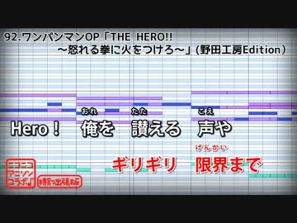 カラオケ ワンパンマンop The Hero 怒れる拳に火をつけろ Jam Project ニコニコ動画