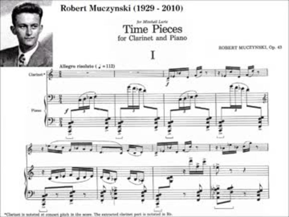 R.Muczynski Time Pieces for and piano, Op. 43 I. & III