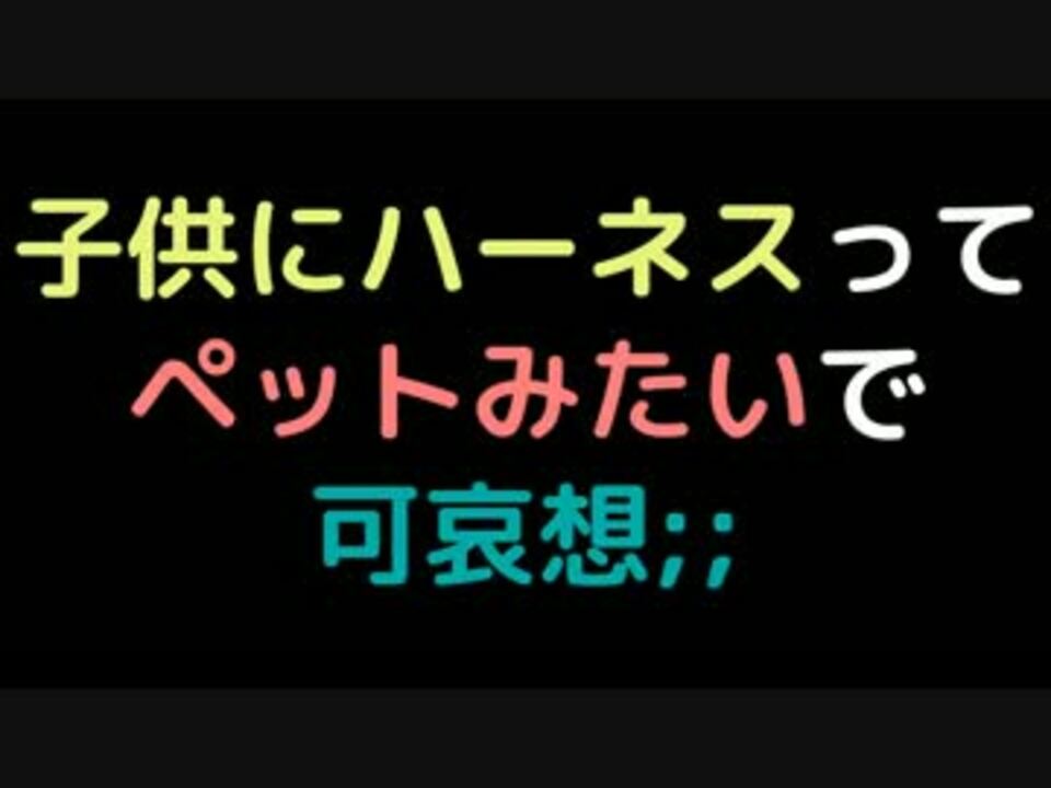 子供にハーネスってペットみたいで可哀想 2ch ニコニコ動画