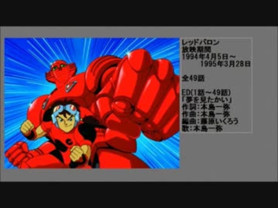 90年代アニメ主題歌集 レッドバロン ニコニコ動画