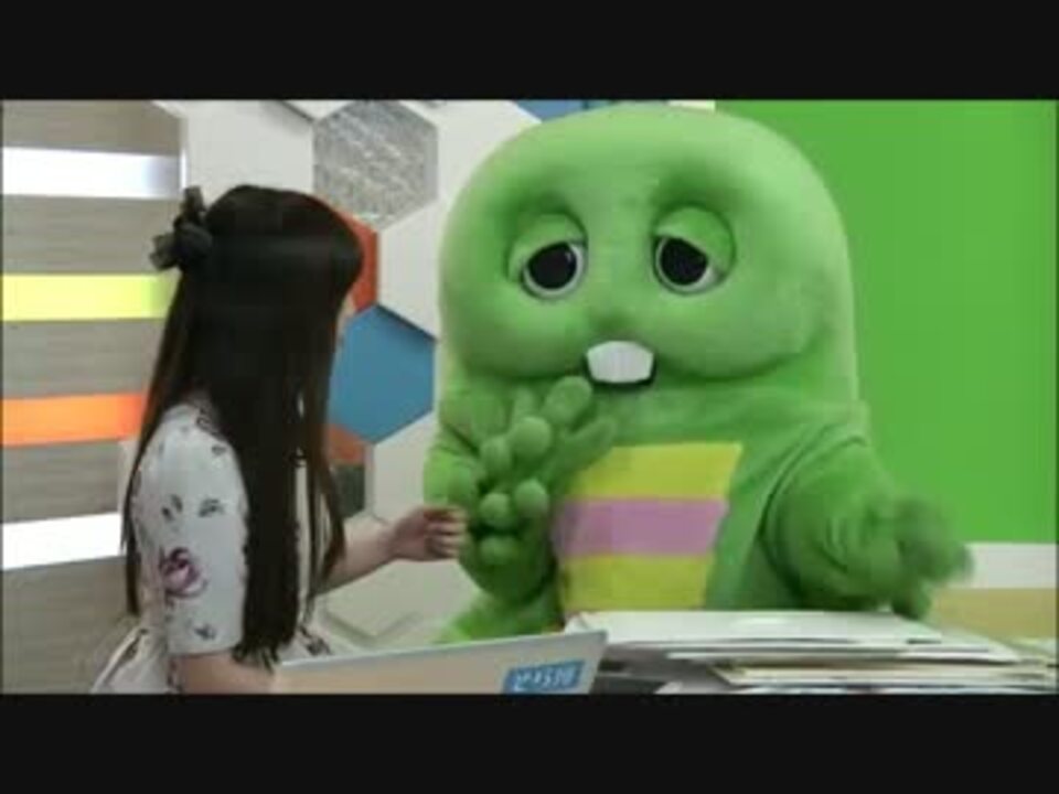 天気予報でガチャピンがクロマキーと同化 ニコニコ動画