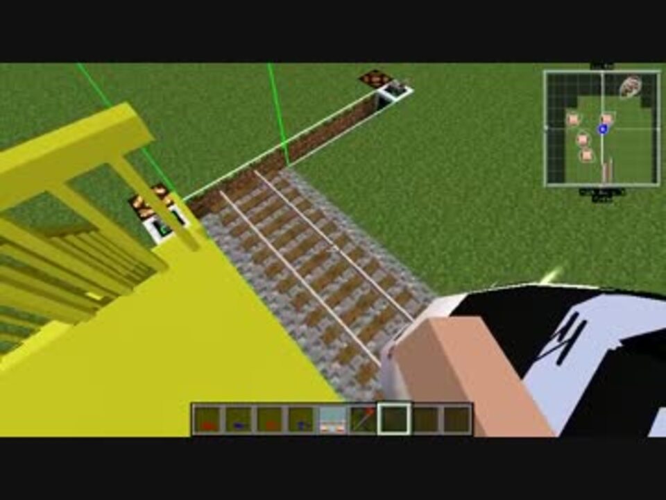 Minecraft 移動装置を試してみた 路線試敷設 Realtrainmod ニコニコ動画