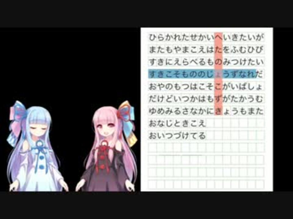 琴葉姉妹と言葉遊び１ 横縦矛盾 よこたてほこたて ニコニコ動画