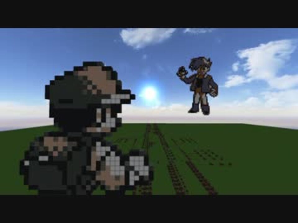 Minecraft 音ブロックでグリーン戦bgm ポケモン赤緑 ニコニコ動画