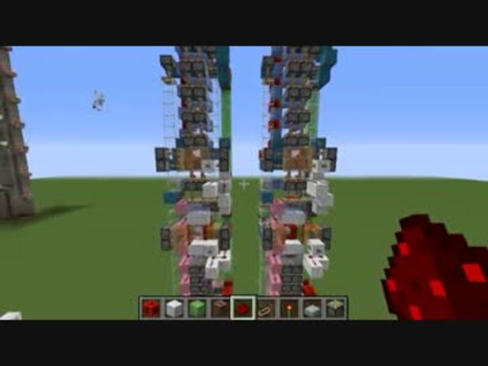 Minecraft ２x２ハッチ式ピストンエレベーターをリメイクしてみた ニコニコ動画