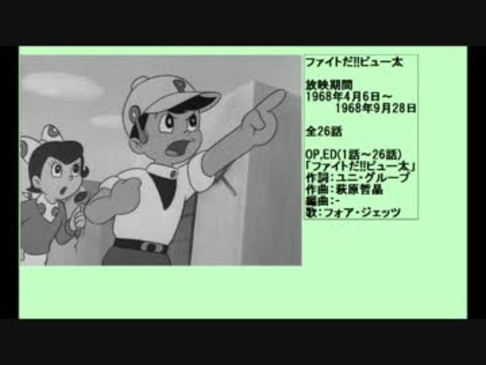 60年代アニメ主題歌集 ファイトだ ピュー太 ニコニコ動画