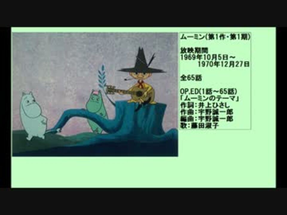 60年代アニメ主題歌集 ムーミン 第1期 ニコニコ動画