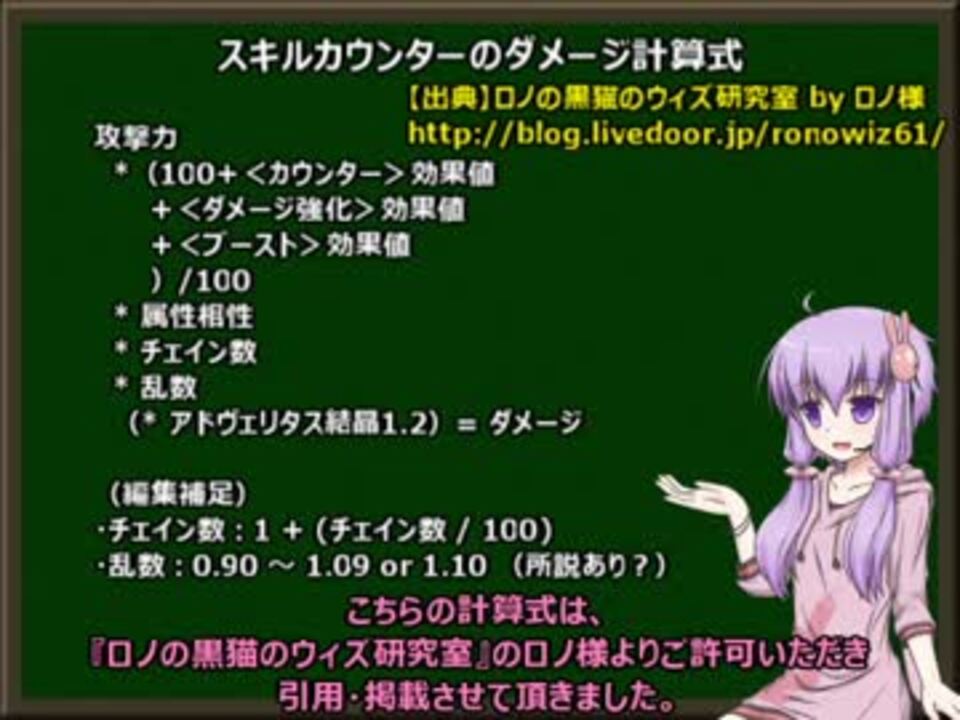 黒猫のウィズ 残滅大魔術へのスキルカウンター検証 Voiceroid実況 ニコニコ動画