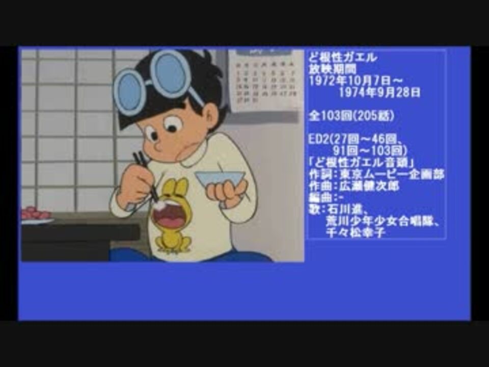 70年代アニメ主題歌集 ど根性ガエル ニコニコ動画