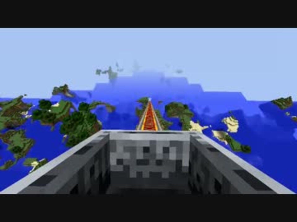 Minecraft トロッコで最高高度から岩盤までまっすぐ降りて昇るだけ ニコニコ動画