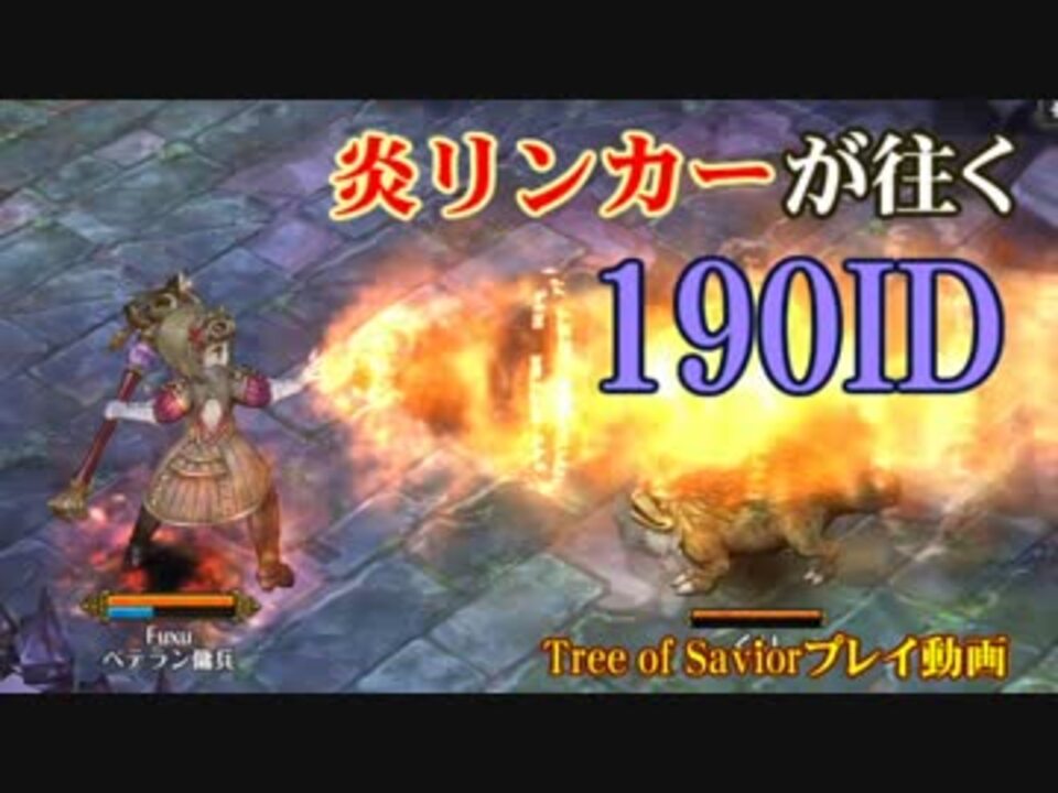 Tosプレイ動画 炎リンカーが往く 190id Tree Of Savior ニコニコ動画