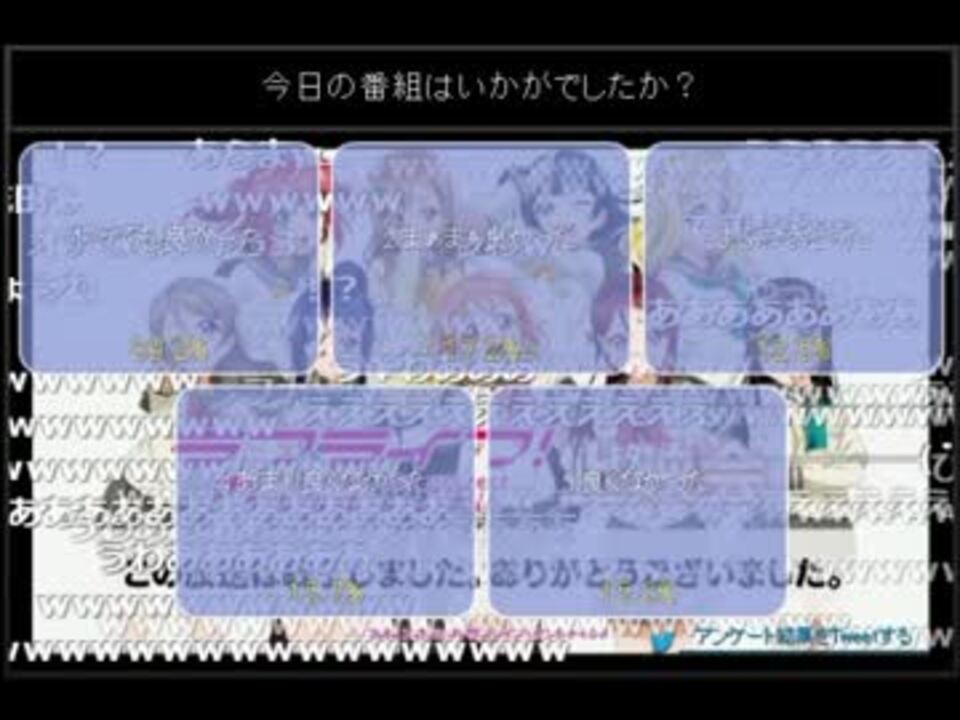 最終話上映会のアンケで完全敗北したラブライブ サンシャイン Uc ニコニコ動画