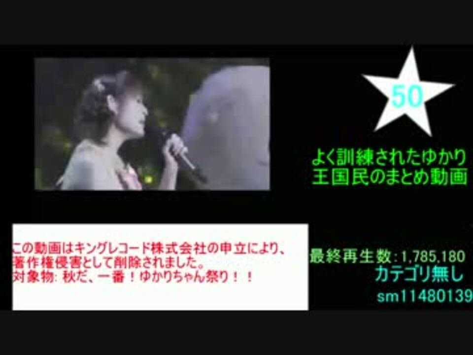 ここ10年で削除された動画の再生数ランキング 50位 1位 ニコニコ動画