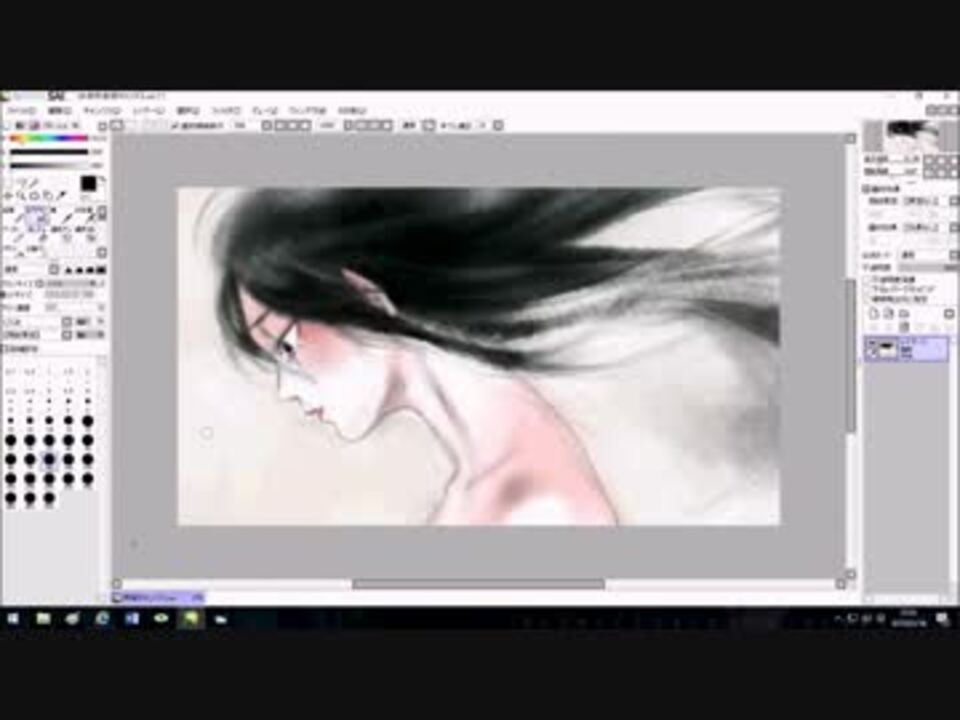 ワンドロ Saiで水彩風イラストメイキング ニコニコ動画