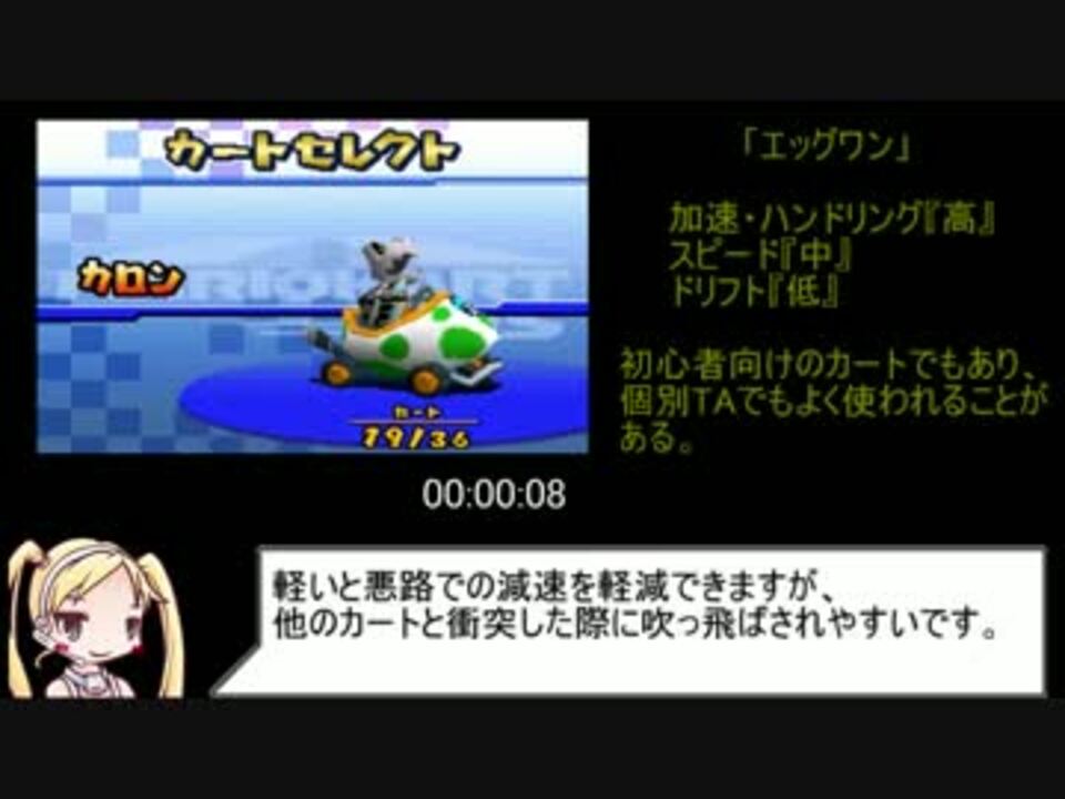 マリオカートds グランプリ150cc Rta 1時間7分56秒 Part1 3 ニコニコ動画