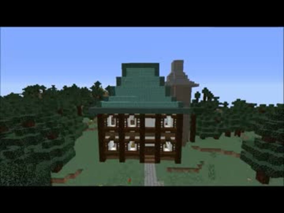 Minecraft 1時間で森の中に洋館作ります 解説多目 ニコニコ動画