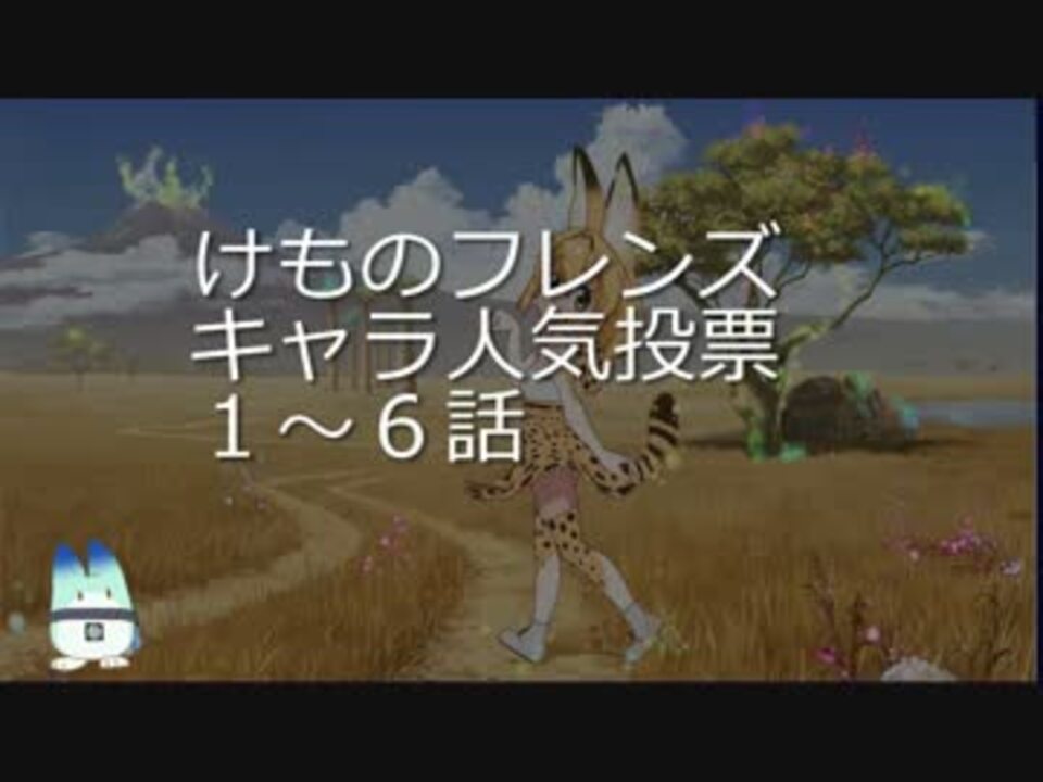 けものフレンズキャラ人気投票 1話 6話 アンケートしてみた ニコニコ動画