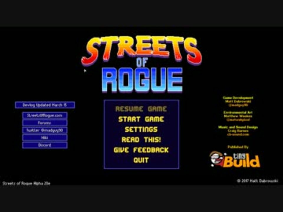 スラム街の住人になってみた Streets Of Rogue Part1 ニコニコ動画