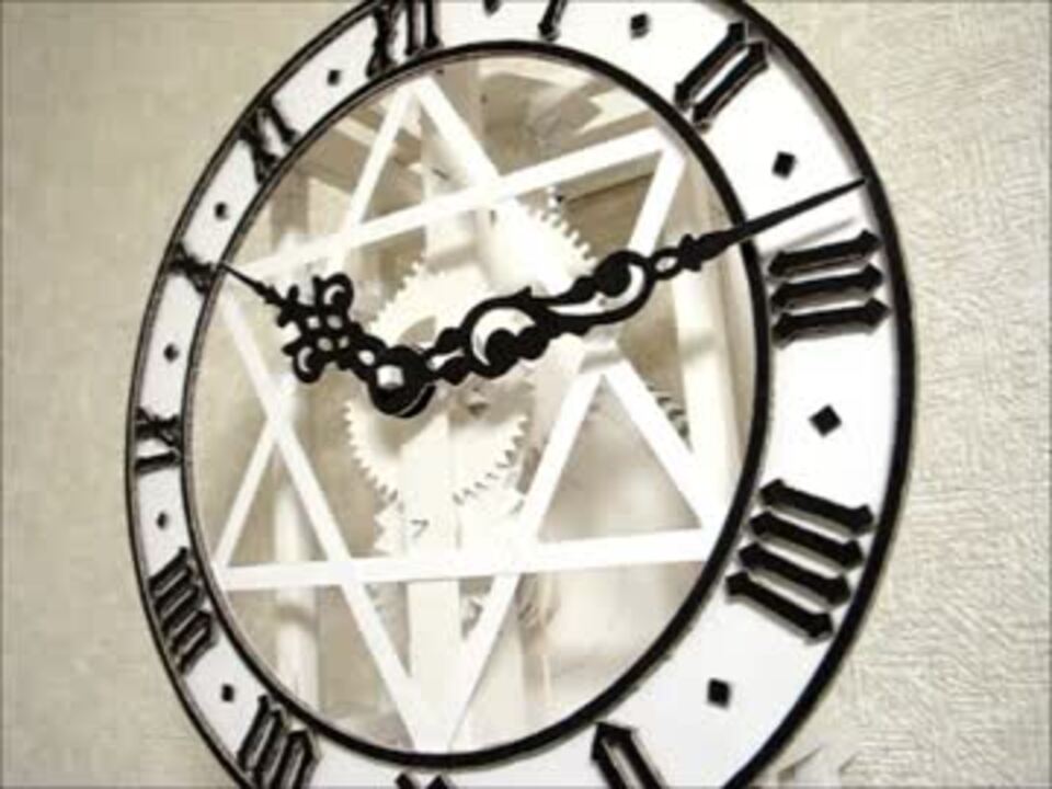 ペーパークラフト 紙で作った振り子時計 ペーパークロック ニコニコ動画