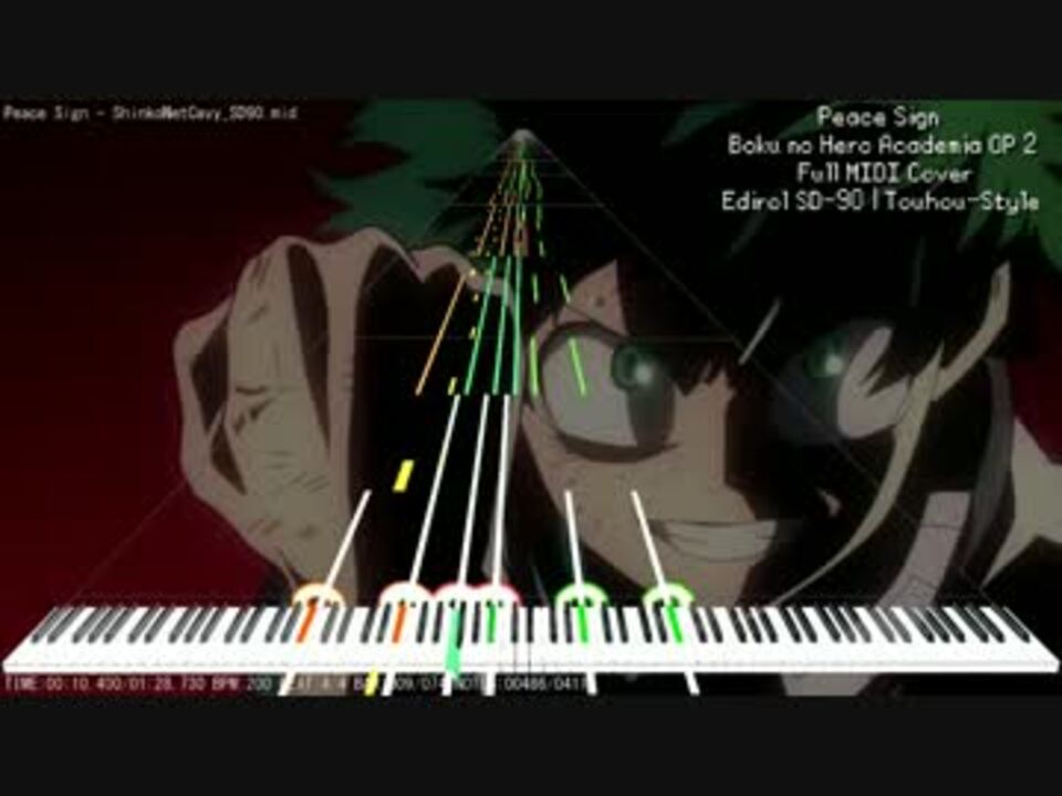 【MIDI DL】僕のヒーローアカデミア OP 2 「ピースサイン」| SD-90アレンジ - ニコニコ動画