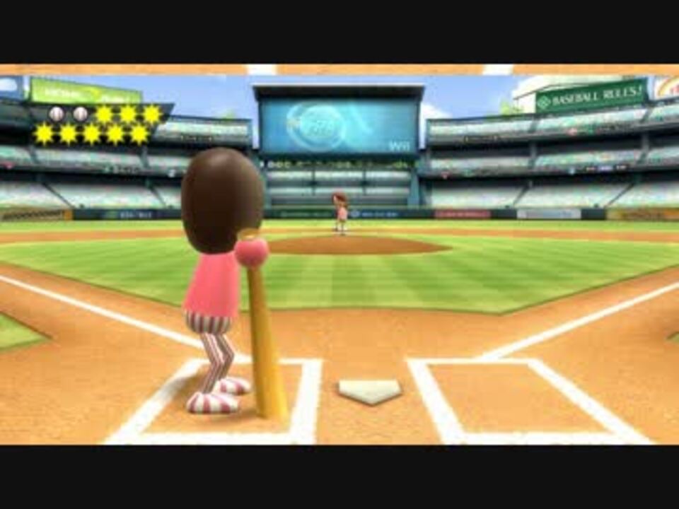 Wii Tasさんがwii Sportsで遊んでみた 野球 ニコニコ動画