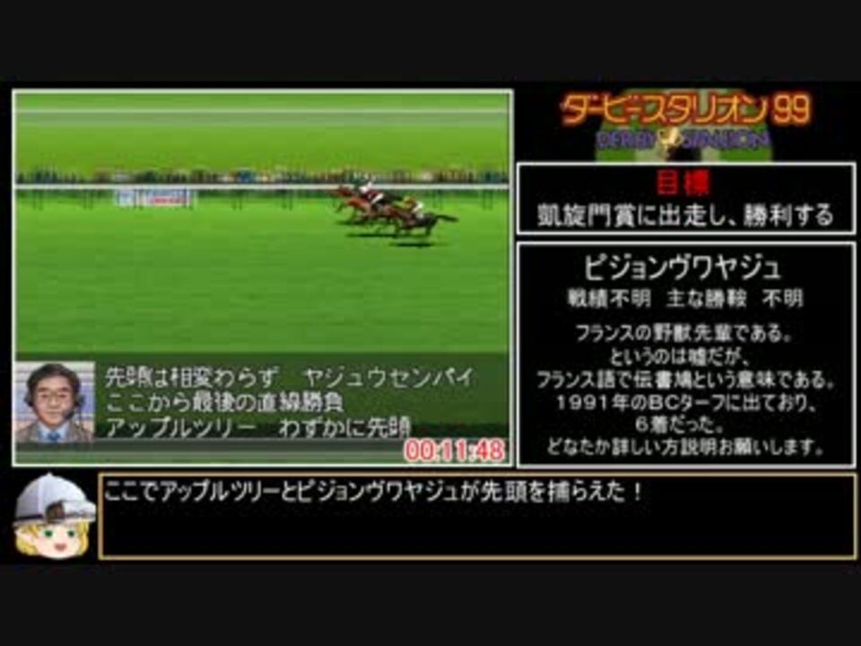 Ps ダービースタリオン９９ 借金有り凱旋門賞ｒｔａ 12分36秒 ニコニコ動画