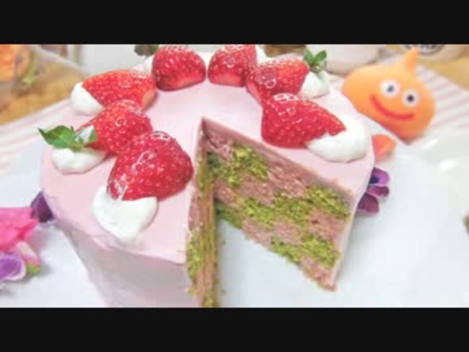 いちごと 春色 サン セバスチャンケーキ 抹茶で ニコニコ動画