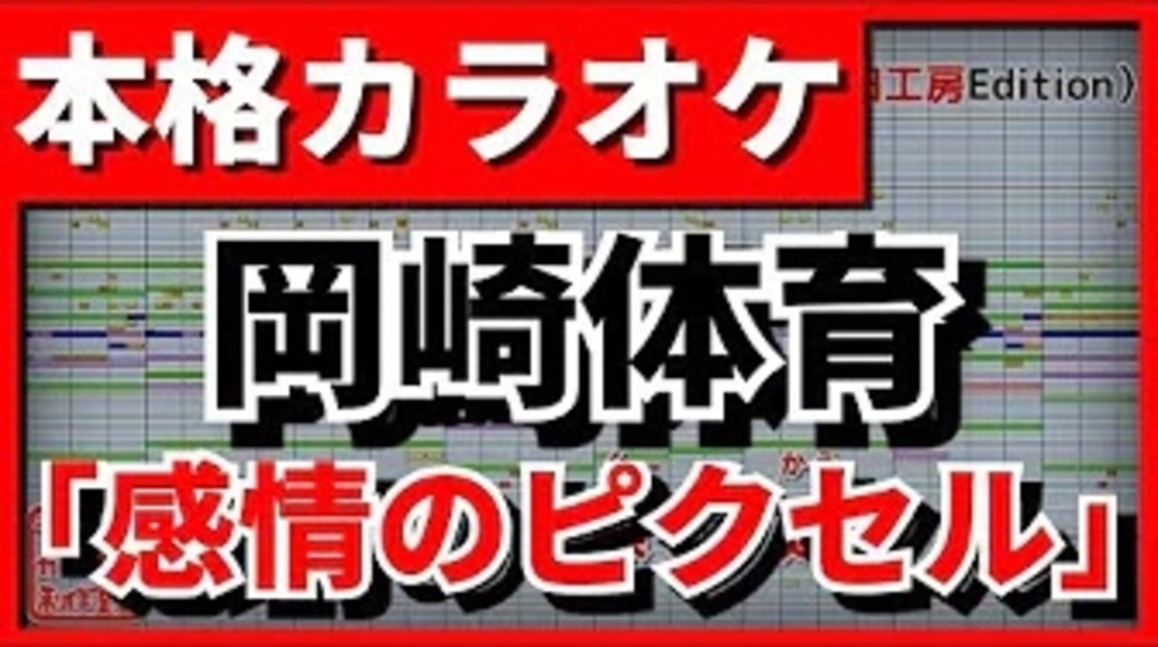 フル歌詞付カラオケ 感情のピクセル 岡崎体育 ニコニコ動画