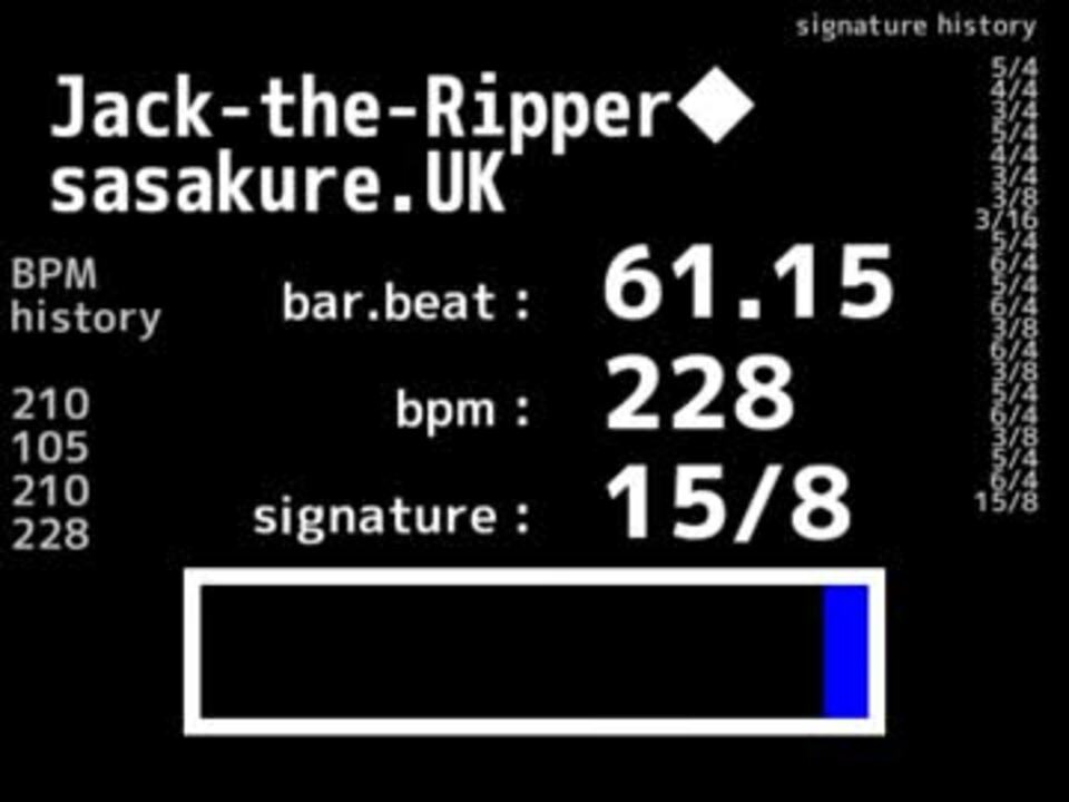 Jack The Ripper 拍子解説 ニコニコ動画