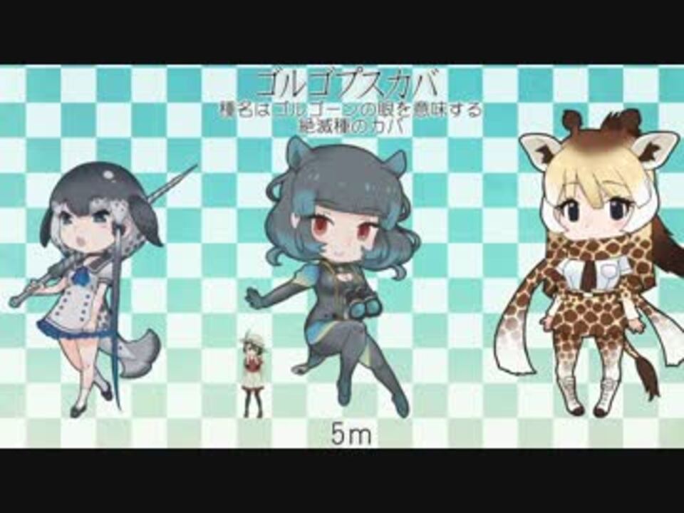 フレンズの大きさ比較 390体 A並べてみた けものフレンズ ニコニコ動画