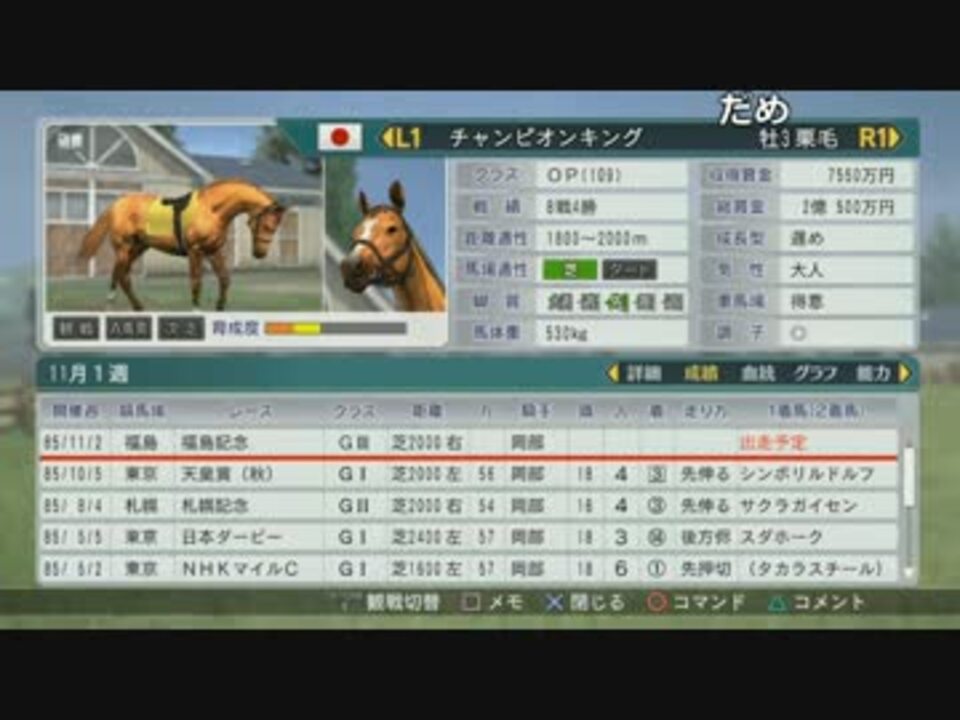 Ch うんこちゃん ウイニングポスト8 17 Part22 17 07 18 ニコニコ動画