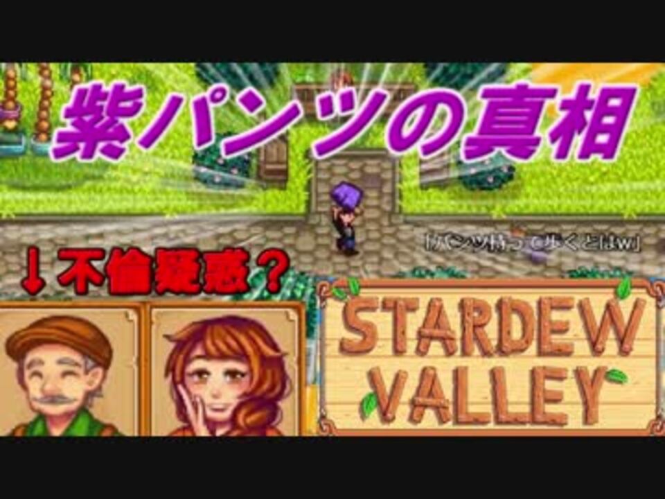 ネタバレ注意 ほのぼのゲームの闇 不倫現場に密着 Stardew Valley ニコニコ動画