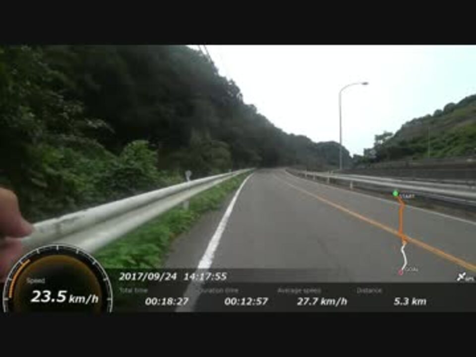 和歌山 県道64号線 自転車